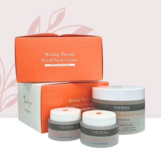 THESERA Melting 1+2 Box – limitált kiadású szem- és nyakápoló krém 100 ml-es és két 15 ml-es kiszerelésben