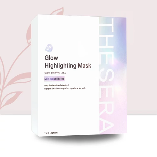 THESERA Glow Highlighting Mask – Ragyogást fokozó szövetfátyol maszk 10x25g